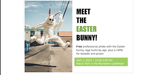 Free Photos with Easter Bunny and Easter Egg Hunt
