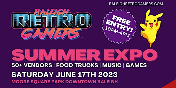 Raleigh Retro Gamers Summer Expo at Moore Square Park