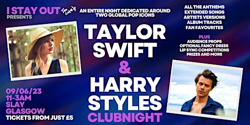 Taylor Swift & Harry Styles Club Night - Glasgow primary image