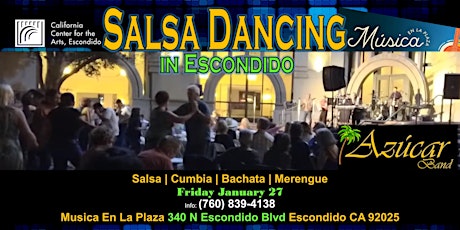 Salsa Dancing with Azúcar Band at Lyric Court in Escondido