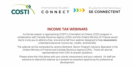 TAX WEBINAR:Understanding Ontario’s Personal Income Tax, Credits & Benefits