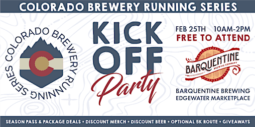 2023 Kickoff Party @ Barquentine Brewing | CO Brewery Running Series | FREE