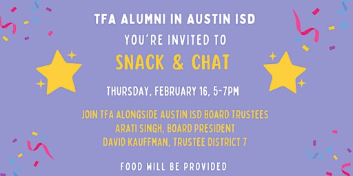 TFA Alumni in Austin ISD Networking Event
