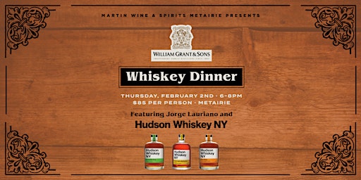 William Grant & Sons Whiskey Dinner