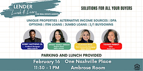 Solutions For All Your Buyers  Realtor Lunch & Learn