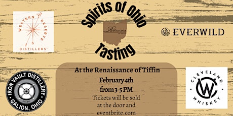Spirits of Ohio Tasting at The Renaissance of Tiffin primary image