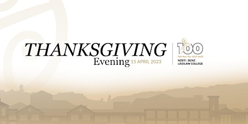 Laidlaw Centenary - Thanksgiving event