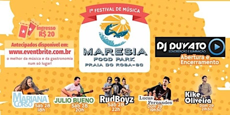 Imagem principal do evento 1° Festival de Música Maresia FP Praia do Rosa