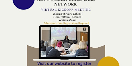 ADFW Child Care Virtual Kickoff Meeting