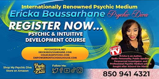 Psychic & Intuitive Development with Psychic Medium Ericka Boussarhane