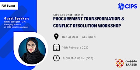 Procurement Transformation and Conflict Resolution – Workshop