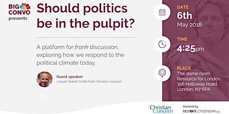 Should politics  be in the pulpit? primary image