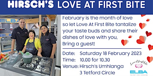 Love at first bite cooking demonstration