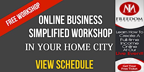 FREE 2H Internet Marketing Workshop in your area. Seats are limited   primary image