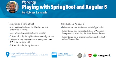 Image principale de Playing with Spring Boot and Angular 5 - ISG Tunis 2018