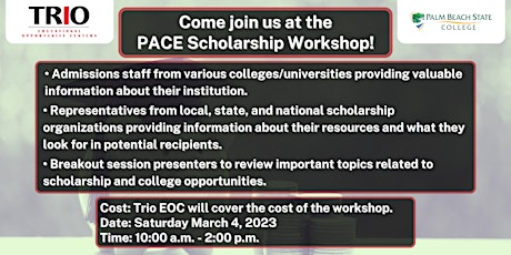 Pace Scholarship Virtual Workshop for Trio Students