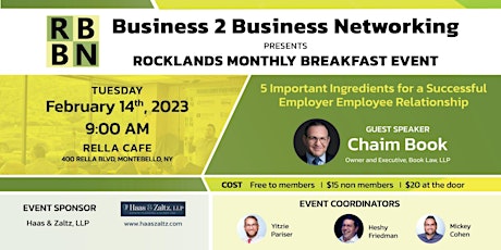 RBBN February 2023 Networking Event with Chaim Book