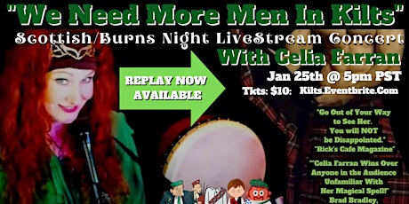 Hauptbild für Replay:  We Need More Men In Kilts LiveStream with Celia Farran