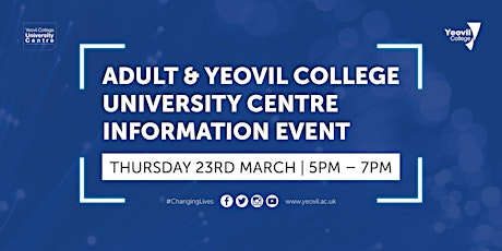 Adult & Yeovil College University Centre Information Event primary image