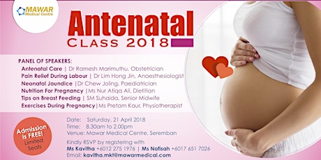 Antenatal Class 2018 @21st April 2018 primary image