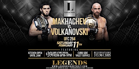 UFC 284: Makhachev vs. Volkanovski at Michigan's premier club!