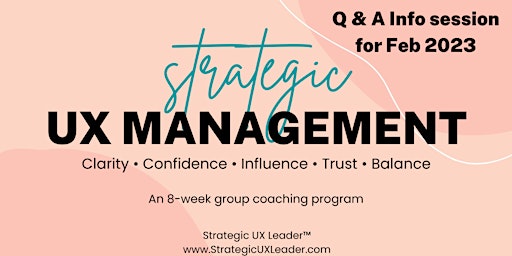 Strategic UX Management Program Info Q&A