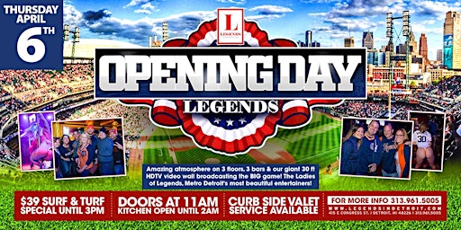 Opening Day Bash at Michigan's premier venue!