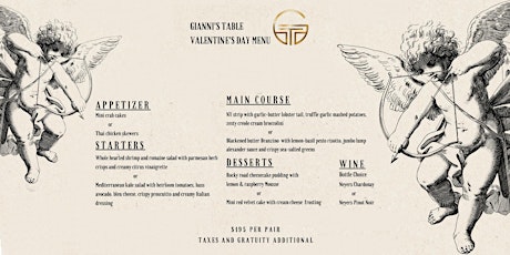 Cupid on Duty, Valentine's 4-course Dinner Delights