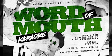 Word Of Mouth: Hip Hop Karaoke for the Urban Millennial: Broccoli Fest Edition primary image