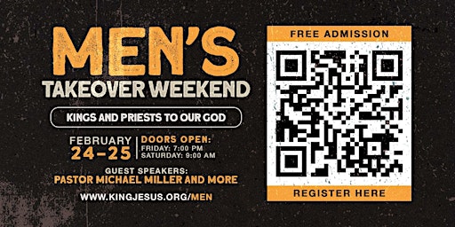 Men's Takeover Weekend | Fin de Semana para Hombres  - Feb 24-25