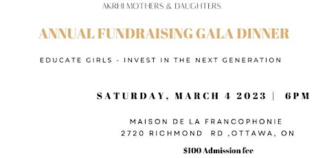 AKHRI - Mothers & Daughters fundraising Gala Dinner