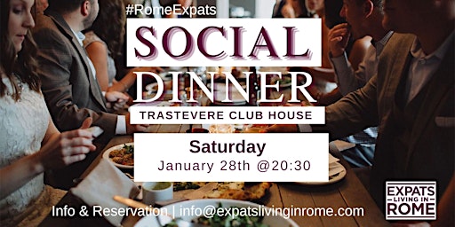 International Social Dinner at the Club House in Trastevere