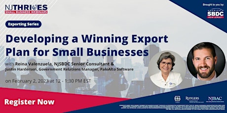 NJSBDC Exporting Series: Developing a Winning Export Plan for Small Busines