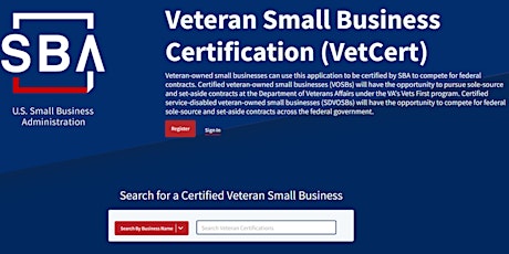 Veteran Small Business Certification (VetCert) Program