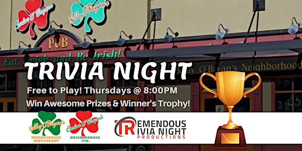 West Kelowna Kelly O'Bryan's Thursday Night Trivia!