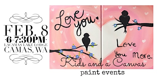 Kids and a Canvas Paint Night - Love you More!