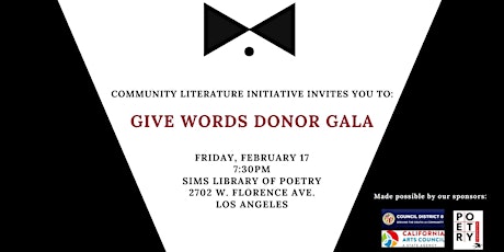 Community Literature Initiative's Give Words Donor Gala