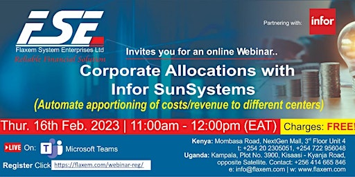 Corporate Allocation With Infor SunSystems Webinar