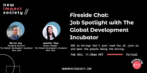 Fireside Chat: Job Spotlight with The Global Development Incubator