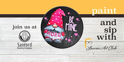 Sanford Brewing Company - DIY Paint & Sip - Valentine Gnome Door Hanger