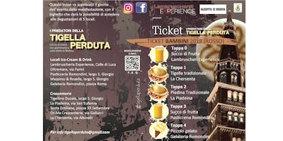 I Predatori della Tigella Perduta 2018 - Biglietto Bambini (Under 10) I Predatori della Tigella Perduta 2018 - Biglietto Bambini (Under 10)