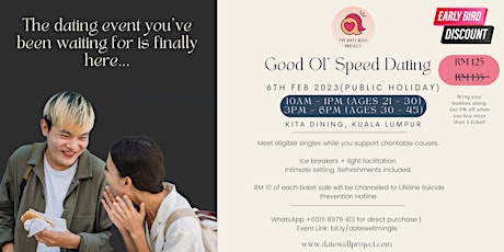 Good Ol' Speed Dating | Singles Event Malaysia | Date for a Cause