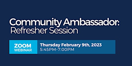 Community Ambassador  Refresher Session primary image