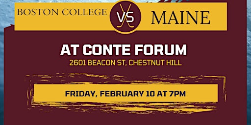 Boston College vs Maine Hockey Game