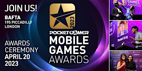 Imagem principal do evento The Pocket Gamer Mobile Games Awards 2023