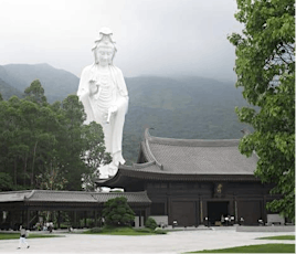 Calming walk through picturesque Buddhist Monastery