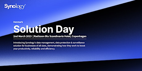Hauptbild für Synology Solution Day 2023 - Copenhagen, Denmark