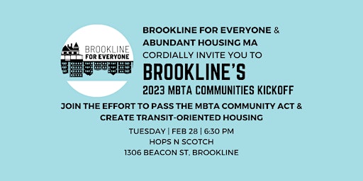 Brookline's 2023 MBTA Communities Kickoff