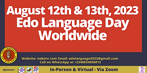 2023 Edo Language Day Worldwide - August 12th, &13th