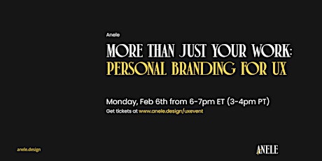 More than just your work: Personal branding for ux